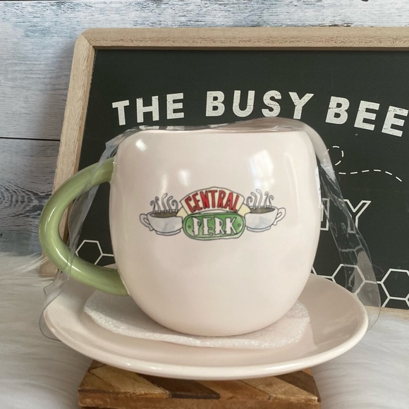 Rae Dunn Central Perk Friends Double Sided Cup And Saucer - Picture 1 of 10